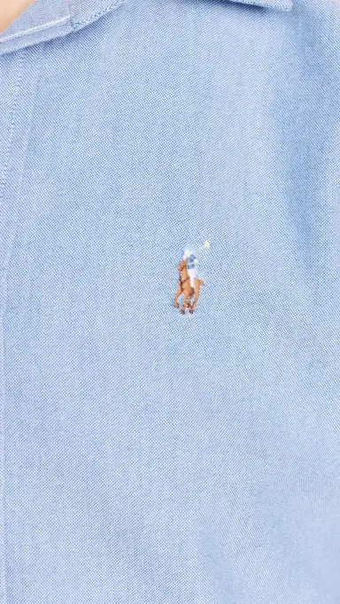 Polo Ralph Lauren Cotton Oxford Long Sleeve Button Down Shirt Blue | Thumbnail 6 Polo Ralph Lauren Cotton Oxford Long Sleeve Button Down Shirt Blue | Thumbnail 6