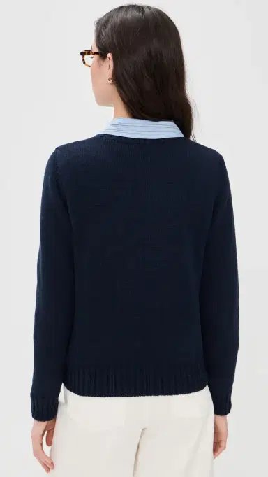 Sporty & Rich Vendome Knitted Sweater Dark Navy | Thumbnail 3 Sporty & Rich Vendome Knitted Sweater Dark Navy | Thumbnail 3
