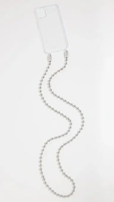 ossa Ballchain Crossbody Phone Strap Rhodium One Size | Thumbnail 2 ossa Ballchain Crossbody Phone Strap Rhodium One Size | Thumbnail 2