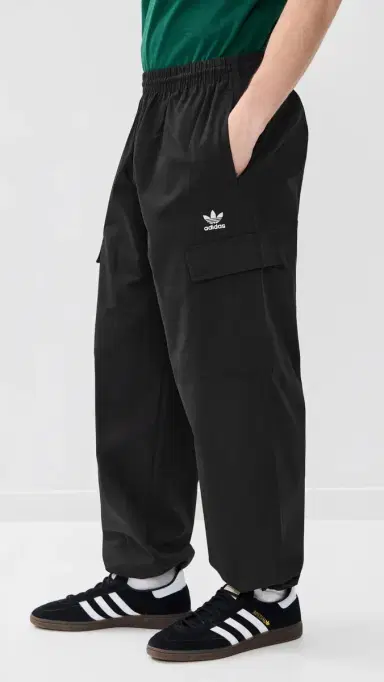 Adidas Trefoil Essentials Woven Pants Black/White S | Thumbnail 4 Adidas Trefoil Essentials Woven Pants Black/White S | Thumbnail 4
