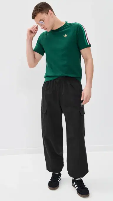 Adidas Trefoil Essentials Woven Pants Black/White S | Thumbnail 5 Adidas Trefoil Essentials Woven Pants Black/White S | Thumbnail 5