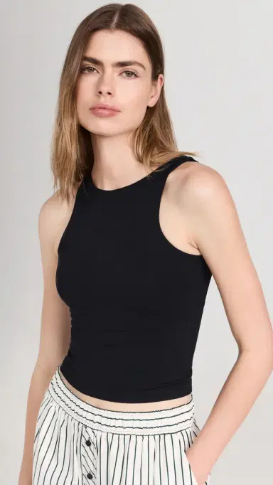 Free People Clean Lines Cami Black M/L | Thumbnail 2 Free People Clean Lines Cami Black M/L | Thumbnail 2