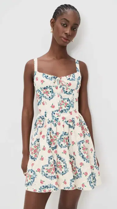 Agua Bendita Spring Underwire Eyelet Cherish Mini Dress ulticolor | Thumbnail 2 Agua Bendita Spring Underwire Eyelet Cherish Mini Dress ulticolor | Thumbnail 2