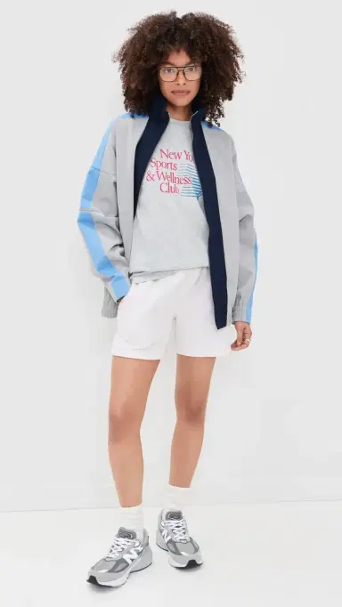 Sporty & Rich New York Motion T-Shirt Heather Gray | Thumbnail 5 Sporty & Rich New York Motion T-Shirt Heather Gray | Thumbnail 5