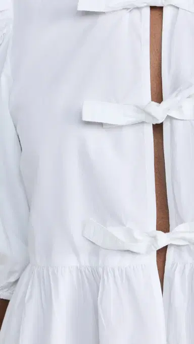 GANNI Cotton Poplin Peplum Blouse Bright White | Thumbnail 6 GANNI Cotton Poplin Peplum Blouse Bright White | Thumbnail 6