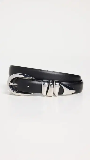 Madewell Triple Metal Keeper Belt True Black L | Thumbnail 2 Madewell Triple Metal Keeper Belt True Black L | Thumbnail 2