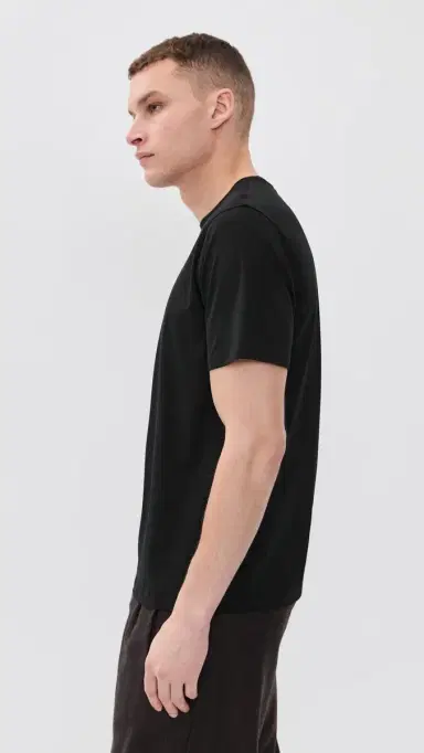 Theory Precise Rib Cotton Tee Black L | Thumbnail 5 Theory Precise Rib Cotton Tee Black L | Thumbnail 5