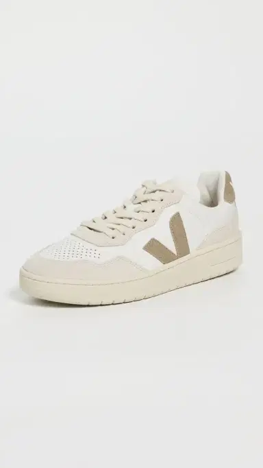 Veja V-90 Sneakers White/Taupe | Thumbnail 2 Veja V-90 Sneakers White/Taupe | Thumbnail 2