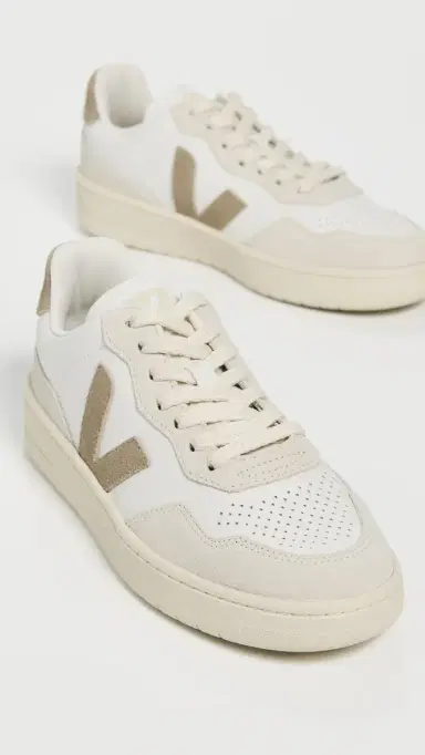 Veja V-90 Sneakers White/Taupe | Thumbnail 5 Veja V-90 Sneakers White/Taupe | Thumbnail 5