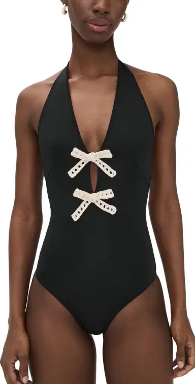 Sea Kendall Crochet Halter One Piece Black | Thumbnail 1 Sea Kendall Crochet Halter One Piece Black | Thumbnail 1