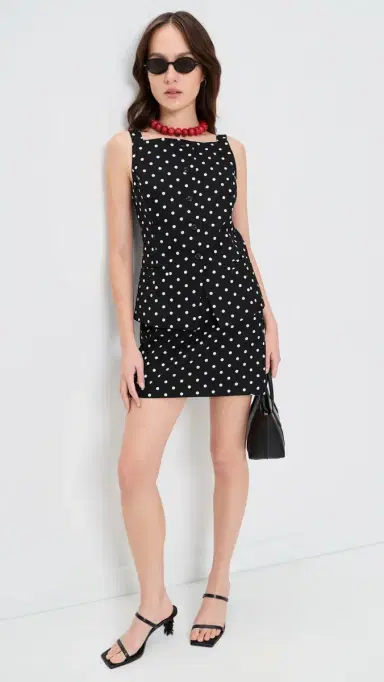 WAYF Elle Mini Skirt Black Polka Dot | Thumbnail 5 WAYF Elle Mini Skirt Black Polka Dot | Thumbnail 5
