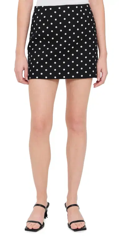 WAYF Elle Mini Skirt Black Polka Dot | Thumbnail 1 WAYF Elle Mini Skirt Black Polka Dot | Thumbnail 1