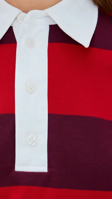 LE BOP Blair Polo Mini Dress Red/Burgundy | Thumbnail 6 LE BOP Blair Polo Mini Dress Red/Burgundy | Thumbnail 6