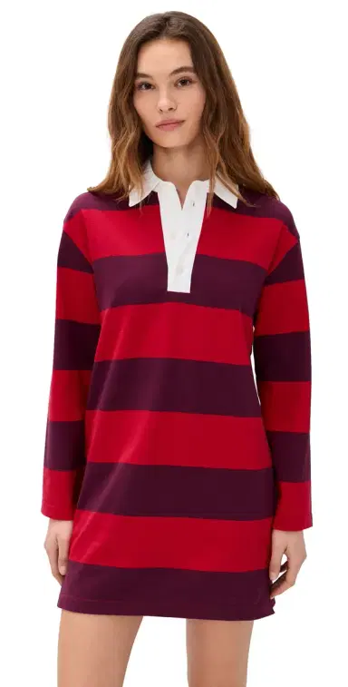 LE BOP Blair Polo Mini Dress Red/Burgundy | Thumbnail 1 LE BOP Blair Polo Mini Dress Red/Burgundy | Thumbnail 1