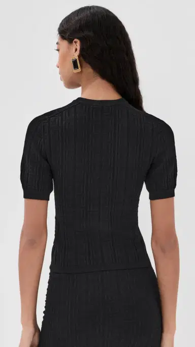 Balmain Monogram Knit Top Noir | Thumbnail 3 Balmain Monogram Knit Top Noir | Thumbnail 3