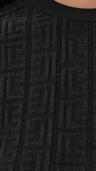 Balmain Monogram Knit Top Noir | Thumbnail 6 Balmain Monogram Knit Top Noir | Thumbnail 6