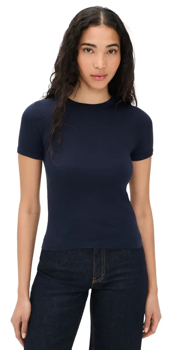 Supima Cotton New Classic Short Sleeve Tee Dark Navy Supima Cotton New Classic Short Sleeve Tee Dark Navy