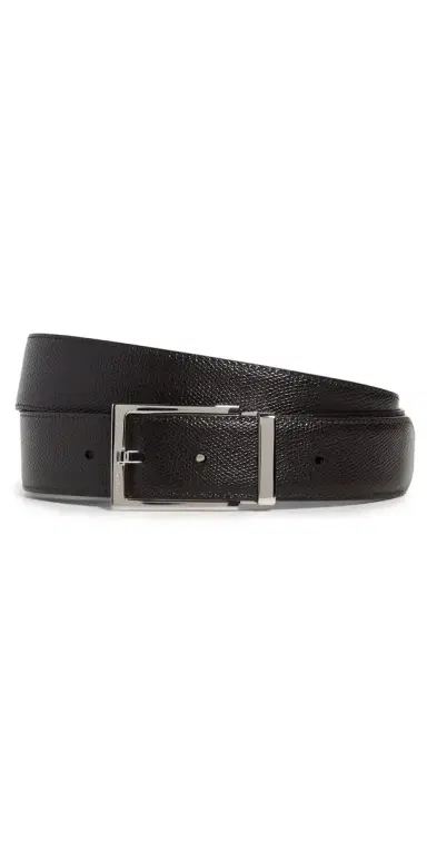 FERRAGAMO Saddle Stamp Reversible Belt Nero/Hickory | Thumbnail 1 FERRAGAMO Saddle Stamp Reversible Belt Nero/Hickory | Thumbnail 1