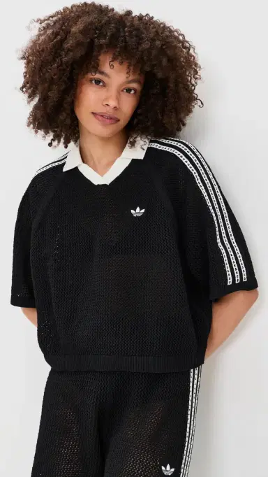 adidas Crochet Polo Black | Thumbnail 2 adidas Crochet Polo Black | Thumbnail 2