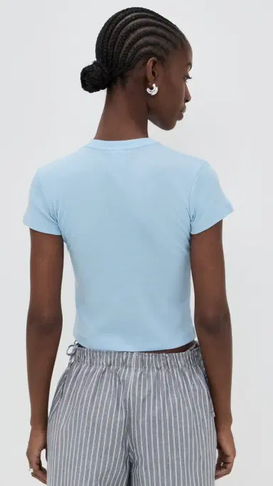 Hommegirls Homme Girls x Fruit of The oom Baby Tee With Double Logo Baby Blue w/ Fruit Clusters | Thumbnail 3 Hommegirls Homme Girls x Fruit of The oom Baby Tee With Double Logo Baby Blue w/ Fruit Clusters | Thumbnail 3