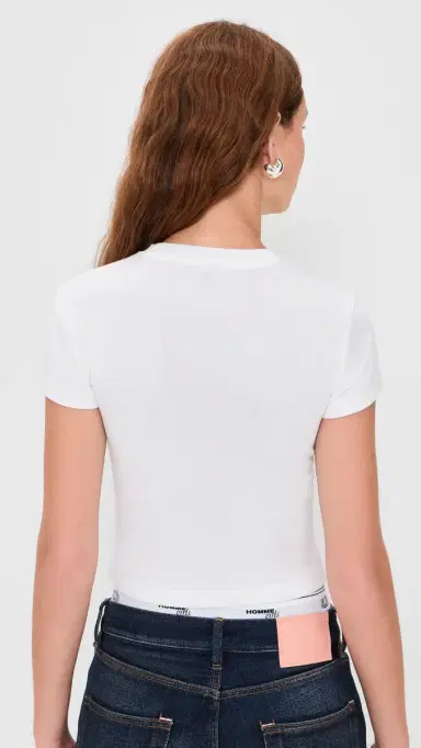Hommegirls Homme Girls x Fruit of The oom Baby Tee With Double Logo White w/ Fruit Clusters | Thumbnail 3 Hommegirls Homme Girls x Fruit of The oom Baby Tee With Double Logo White w/ Fruit Clusters | Thumbnail 3