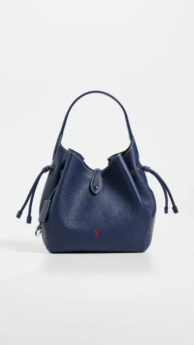 Polo Ralph Lauren Shiny Drum Pebble Crossbody Bucket Bag | Thumbnail 2 Polo Ralph Lauren Shiny Drum Pebble Crossbody Bucket Bag | Thumbnail 2