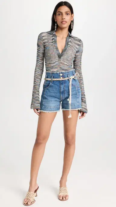 Ulla Johnson The Charlotte Shorts Danube Medium Indigo Wash | Thumbnail 5 Ulla Johnson The Charlotte Shorts Danube Medium Indigo Wash | Thumbnail 5
