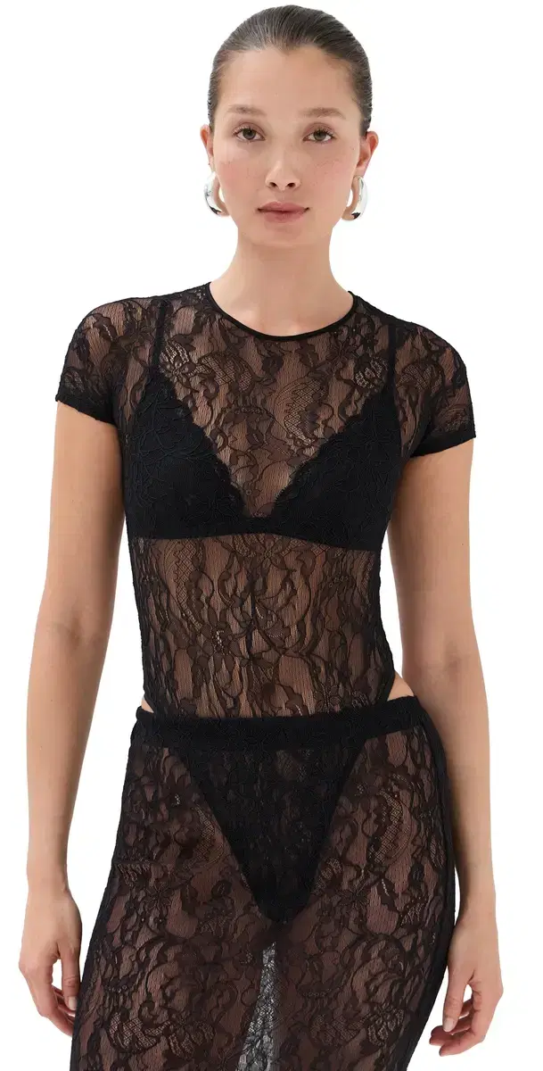 WARDROBE. NYC ace Cap Sleeve Thong Bodysuit Black WARDROBE. NYC ace Cap Sleeve Thong Bodysuit Black