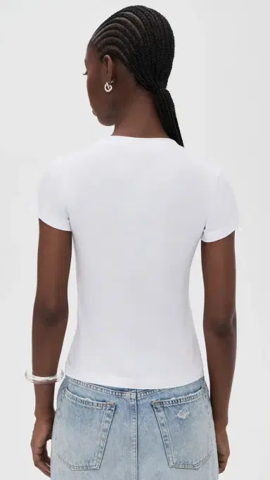 GANNI Baby Fit T-shirt Raspberry Bright White | Thumbnail 3 GANNI Baby Fit T-shirt Raspberry Bright White | Thumbnail 3