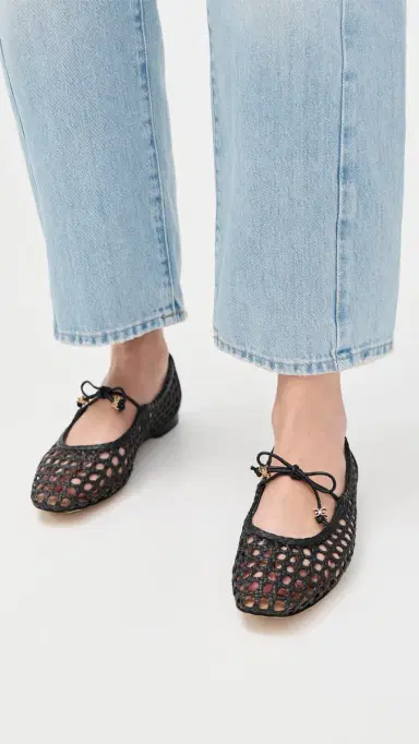 Sam Edelman Marcie Woven Mary Jane Flats Black 8 | Thumbnail 3 Sam Edelman Marcie Woven Mary Jane Flats Black 8 | Thumbnail 3
