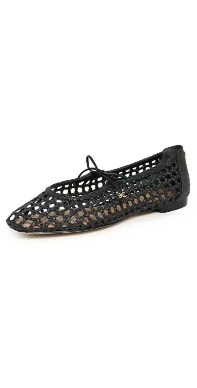 Sam Edelman Marcie Woven Mary Jane Flats Black 8 | Thumbnail 1 Sam Edelman Marcie Woven Mary Jane Flats Black 8 | Thumbnail 1