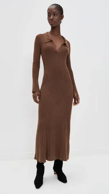 o.p.t o. p.t Nicole Dress Chocolate Brown S | Thumbnail 2 o.p.t o. p.t Nicole Dress Chocolate Brown S | Thumbnail 2