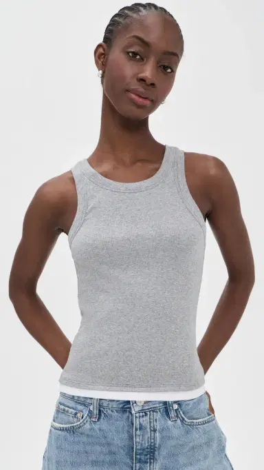 Velvet Orion Tank Top Heather Grey/White | Thumbnail 2 Velvet Orion Tank Top Heather Grey/White | Thumbnail 2