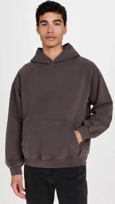 Madewell The McCarren Midweight Hoodie Sweatshirt Black Coal | Thumbnail 2 Madewell The McCarren Midweight Hoodie Sweatshirt Black Coal | Thumbnail 2