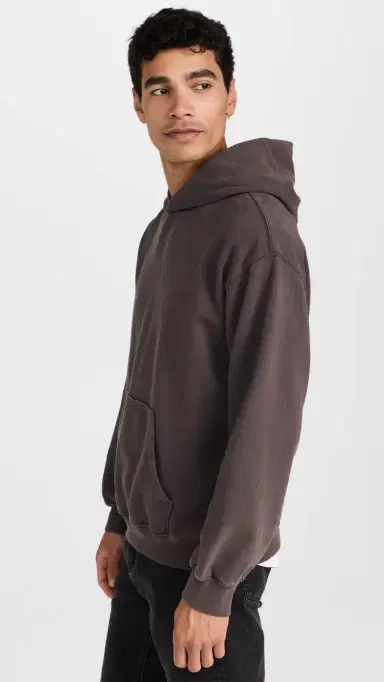 Madewell The McCarren Midweight Hoodie Sweatshirt Black Coal | Thumbnail 4 Madewell The McCarren Midweight Hoodie Sweatshirt Black Coal | Thumbnail 4