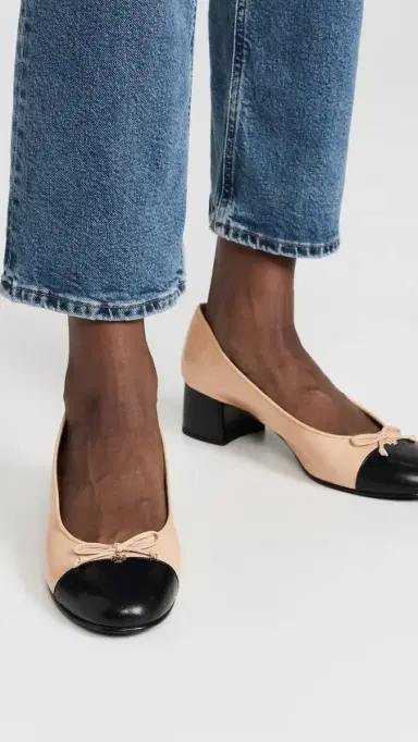 Tory Burch Bow Ballet Pumps 45mm Ginger Shortbread/Black | Thumbnail 4 Tory Burch Bow Ballet Pumps 45mm Ginger Shortbread/Black | Thumbnail 4