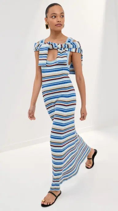 LE BOP Teller Dress Sky Multi Stripe S | Thumbnail 2 LE BOP Teller Dress Sky Multi Stripe S | Thumbnail 2