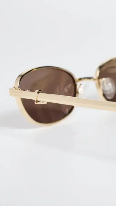 Luv Lou The Brooklyn Sunglasses Gold One Size | Thumbnail 5 Luv Lou The Brooklyn Sunglasses Gold One Size | Thumbnail 5
