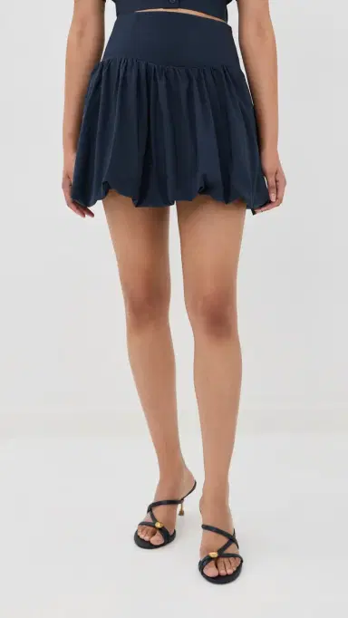 SIMKHAI Pippa Bubble Mini Skirt idnight | Thumbnail 2 SIMKHAI Pippa Bubble Mini Skirt idnight | Thumbnail 2