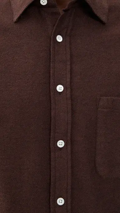 Portuguese Flannel Teca 2.0 Brushed Flannel Button Down Shirt Brown | Thumbnail 6 Portuguese Flannel Teca 2.0 Brushed Flannel Button Down Shirt Brown | Thumbnail 6