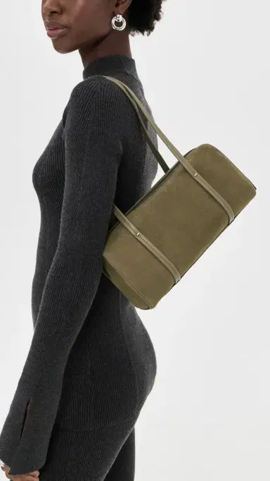 Madewell The Brioche Shoulder Bag in Suede Worn Olive One Size | Thumbnail 3 Madewell The Brioche Shoulder Bag in Suede Worn Olive One Size | Thumbnail 3