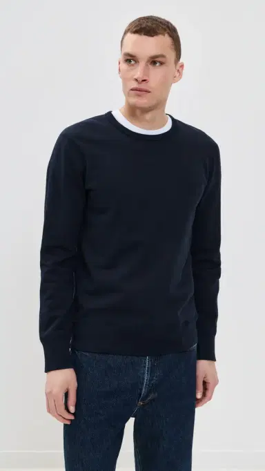 REIGNING CHAMP Mid-Weight Terry Slim Crew Neck Navy M | Thumbnail 2 REIGNING CHAMP Mid-Weight Terry Slim Crew Neck Navy M | Thumbnail 2