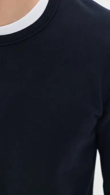 REIGNING CHAMP Mid-Weight Terry Slim Crew Neck Navy M | Thumbnail 6 REIGNING CHAMP Mid-Weight Terry Slim Crew Neck Navy M | Thumbnail 6