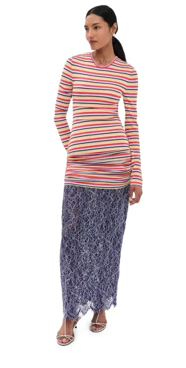 Christopher Esber Calypso Iris Lace Dress Calypso Stripe | Thumbnail 1 Christopher Esber Calypso Iris Lace Dress Calypso Stripe | Thumbnail 1
