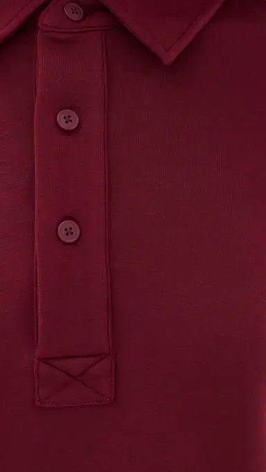 LE BOP Hayley Cropped Polo Merlot L | Thumbnail 6 LE BOP Hayley Cropped Polo Merlot L | Thumbnail 6