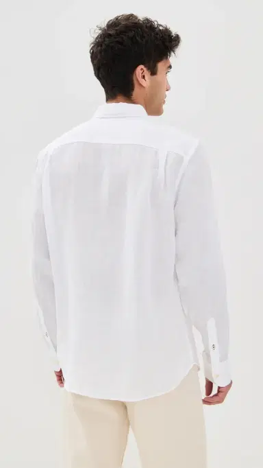 Faherty Linen Laguna Shirt White | Thumbnail 3 Faherty Linen Laguna Shirt White | Thumbnail 3