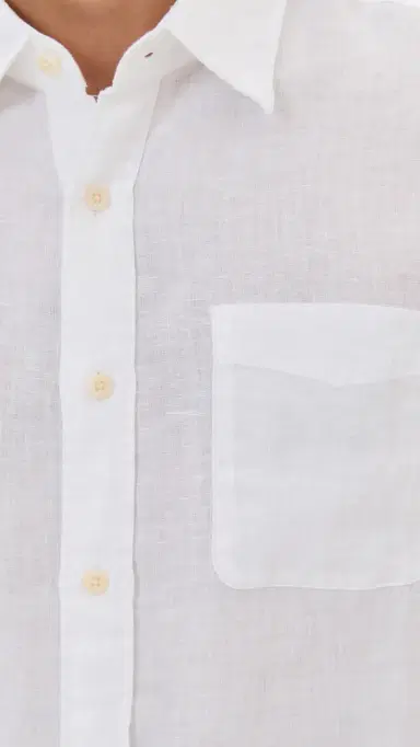 Faherty Linen Laguna Shirt White | Thumbnail 6 Faherty Linen Laguna Shirt White | Thumbnail 6