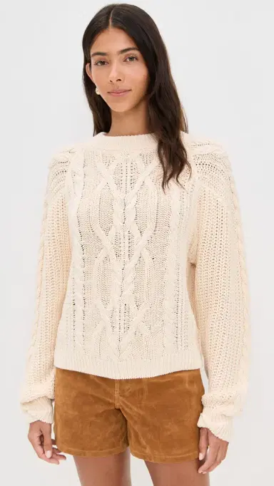Free People Frankie Cable Pullover Buttercream | Thumbnail 2 Free People Frankie Cable Pullover Buttercream | Thumbnail 2