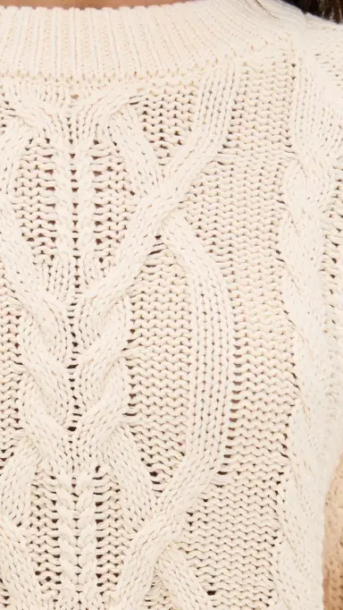 Free People Frankie Cable Pullover Buttercream | Thumbnail 6 Free People Frankie Cable Pullover Buttercream | Thumbnail 6