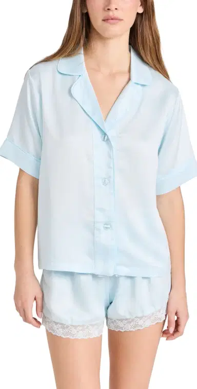 Flora Nikrooz elena Shorts Pajama et Light Blue | Thumbnail 1 Flora Nikrooz elena Shorts Pajama et Light Blue | Thumbnail 1